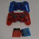 Hqeeun Wireless Controller for PS2, 2 Pack 2.4G Dual Vibration Gamepad Joystick Compatible