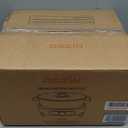 Dezin Hot Pot Electric with Divider, 6L Double-Flavor Shabu Shabu Pot, Dual Sided Removable Non-Stick Hotpot Pot Electric, 3" Depth Chinese Hot Pot with Multi-Power Control, 2 Silicone Ladles Included (Beige)