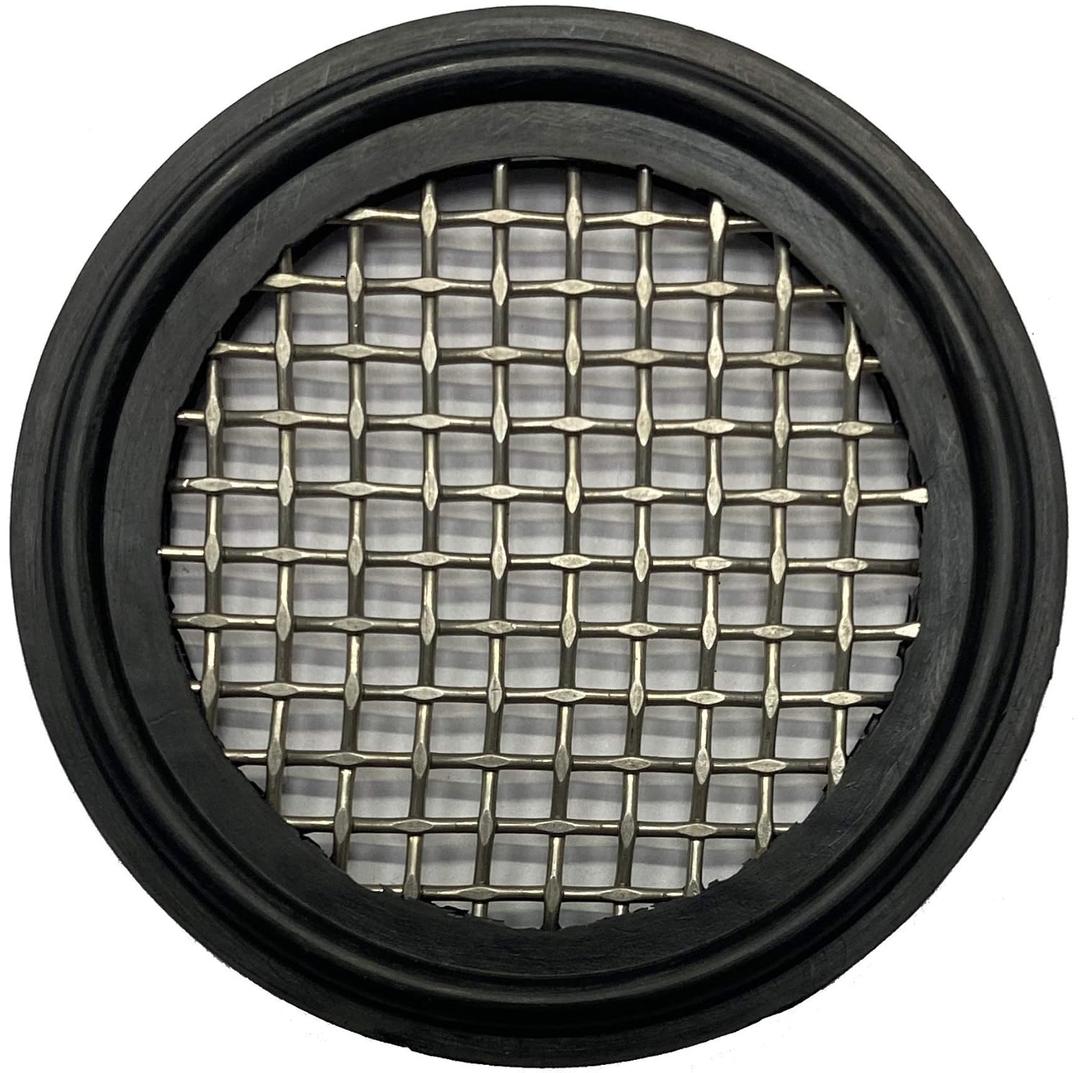 1.5" Sanitary Tri-Clamp Gaskets (Pack of 2), Bonded Type Screen (#8 Mesh/ 2380 m) Gaskets, Black EPDM