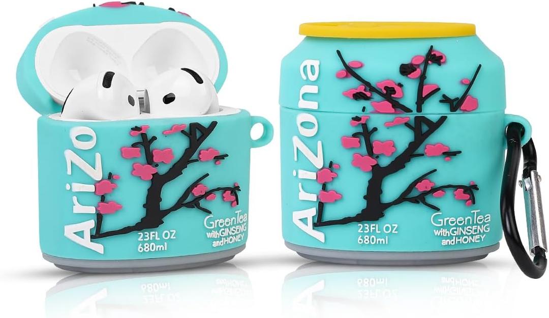 Compatible with Apple Airpods 4 Protective Funny Cute 3D Cartoon Case Cover with Keychain (Arizona)