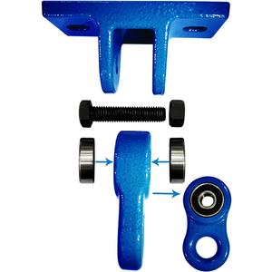 ABUSA Heavy Duty Blue Swing Hangers Screws Bolts Included Over 5000 lb Capacity Playground Porch Yoga Seat Trapeze Wooden Sets Indoor Outdoor 2 Pack
