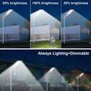 JAYNLT X-12000W Solar Street Lights,6500K Commercial Parking Lot Light Dusk to Dawn,IP68 Waterproof Flood Security Street Lights Motion Sensor for PlayCourt,Farm, 12000W-1Pack