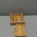 NiHome Bamboo Bread Slicer for Homemade Bread with Stainless Steel Guides, Adjustable Thickness for Toast & Sandwiches, Foldable Compact Sourdough Wood Cutting Board