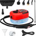 Handheld Steam Cleaner with 1200ml Large Water Tank & High Pressure - for Floors, Upholstery, Grout, Cars, Tiles, Windows, Kitchen (Red)