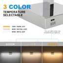 LED Bathroom Vanity Light, Modern Bathroom Light Fixture Over Mirror (3000K/4000K/6000K, Dimmable), Vanity Light Bar with Angle Adjustable, 48 Inch, Chrome