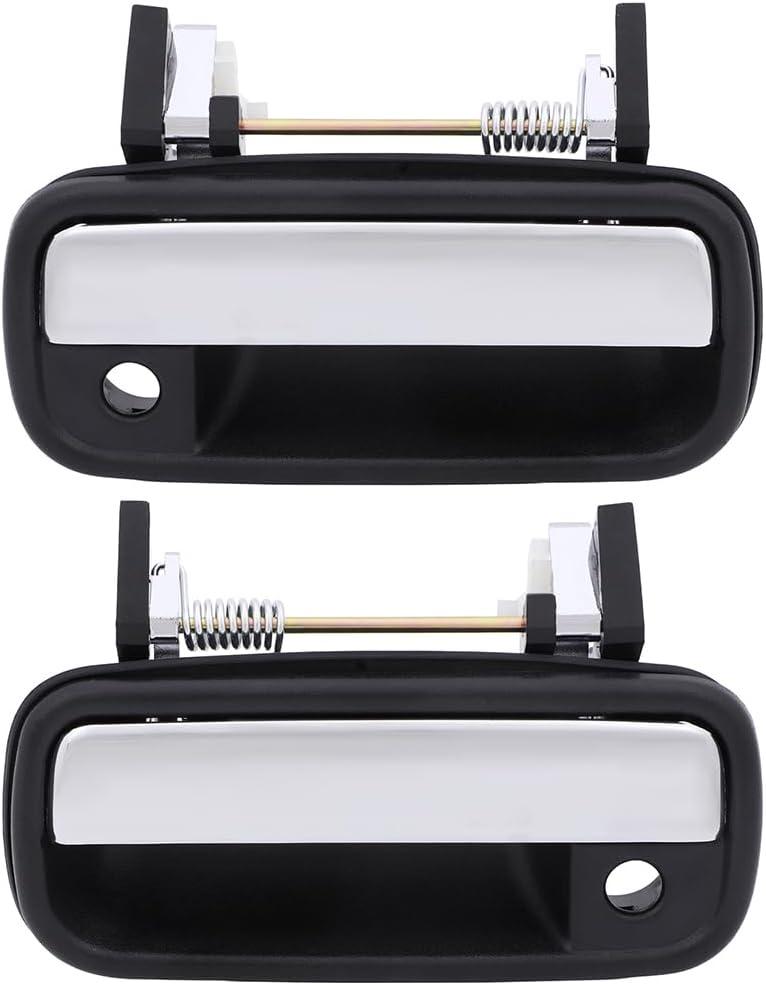 LUJUNTEC Exterior Door Handles,Front Door Handles Driver Left Passenger Right Side,Replacement for 1989-1995 for Toyota for 4Runner,2pcs Chrome Handles Replace