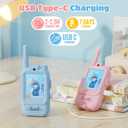 Video Walkie Talkies for Kids Kids Walkie Talkies 2 Pack with Voice Changer, 1000 Feet Range, Fun Toys for Indoor Play, Camping, Hiking, Travel Birthday for Boys and Girls Ages 3-10