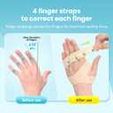 DrFinger Finger Ulnar Deviation Splint Brace, Finger Joint Deviation Orthopedic Corrector With Metal Bracket-Beige-(Left-M) (Beige, M)