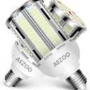 LED Corn Light Bulb 550W Equivalent 7500 Lumen 6500K 60W Large Area Cool Daylight White E26/E27 Medium Base for Outdoor Indoor Garage Warehouse Factory Workshop Street Backyard 2 Pack