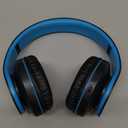 ZIHNIC Bluetooth Headphones Over-Ear, Foldable Wireless and Wired Stereo Headset Micro SD/TF, FM for Cell Phone,PC,Soft Earmuffs &Light Weight for Prolonged Wearing (Black/Blue)