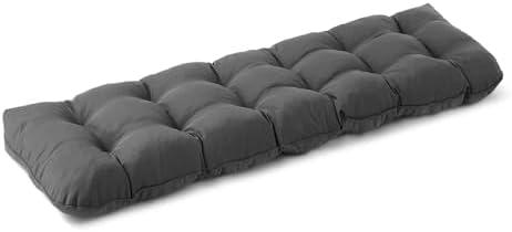 IPYNBAP Outdoor Bench Cushion, 70x20x3 Inch, Waterproof Bench Cushion for Outdoor/Indoor Furniture, Tufted Patio Bench Seat Cushion, Fade Resistant Outdoor Cushions for Porch Swing Couch, Dark Grey