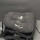 downluxe Indoor Chair Cushions for Dining Chairs, Tufted Overstuffed Textured Foam Kitchen Chair Pads with Ties and Non-Slip Backing, 15.5" x 15.5" x 4", Dark Grey, 4 Pack