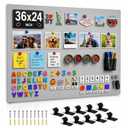 RemixOri 36" x 24" Magnetic Board for Wall, Heavy Duty, Steel Color