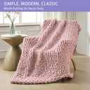 Bigacogo Chunky Knit Throw Blanket for Couch, 60x80 inches, Dusty Pink, 60"x80" (Over Size Throw）