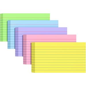 Index Cards 4x6, Colored Flash Cards, Lined Flashcards Notecards, Note Cards for Studying, 180GSM Study Card, 200 Count, 5 Pack of 40