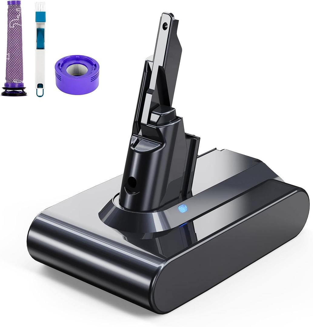 21.6V 6.0Ah Replacement Battery for Dyson V7 Compatible with Dyson SV11 V7 Motorhead V7 Animal V7 Trigger V7 HEPA V7 Car+Boat V7 Absolute Handheld Vacuum Cleaners