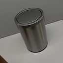 Mbillion 2.4 Gallons Brushed Silver Swing Lid Stainless Steel Trash Can