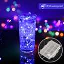 2 Pack Fairy Lights Battery Operated Color Changing String Lights with Remote, 16.4FT Twinkle Lights USB Plug or Battery Powered, Outdoor Christmas Decorations for Bedroom Wedding Party Indoor