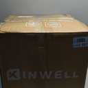 KINWELL Modern Round Boucle Upholstered Ottoman with Soft Padded Seat, Multi-Functional Sofa Footrest, Side Table, Extra Seating for Living Room, Bedroom, Entryway (18" Dx 18" W x 18" H)