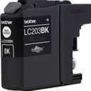 Brother Genuine High Yield Black Ink Cartridges, LC2032PKS, Replacement Black Ink Two Pack, Includes 2 Cartridges of Black Ink, Page Yield Up To 550 Pages/Cartridge, LC203