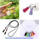 MSCFTFB 100 Pieces 1.5inch Mini Tassels Faux Suede Mala Tassel Kit for Earring Necklace Jewelry Making Garland Keychain Dreamcatcher Charms DIY Crafts (Watermelon)