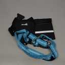 Pecute Hands Free Dog Leash with Pouch, Waist Belt Fanny Pack with Soft Padds, Dual Padded Handles and Durable Bungee for Walking, Hiking, Jogging Biking, and Running (Black + Blue 2.0)