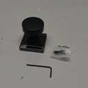 Kwikset Pismo Dummy Door Knob, Single Sided Handle for Closets, French Double Doors, and Pantry, Matte Black Non-Turning Interior Push/Pull Door Knob, with Microban Protection (Square Rose)