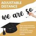 2 x Graduation Decorations - 10 ft Black We are so Proud of You Banner, Black Graduate Banner, Happy Grad Supplies, Graduation Decorations for Middle School, High School, College