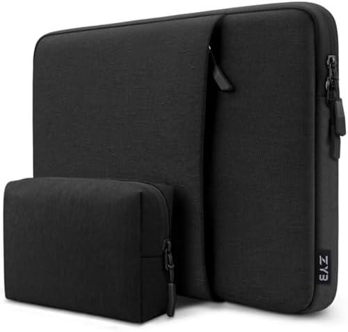 ZYB Waterproof Laptop Case 13 Inch,13 Inch Laptop Sleeve for MacBook Neo Air 13 13.6 M5 M4 M3-M1 2026-2017,MacBook Pro 14/13 M5 M4 M3-M1 2026-2012,HP Lenovo etc 13.3" with Pocket&Accessory Bag-Black