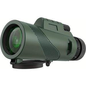 8x42 Portable Monocular Telescope for Adults, High Powered Compact Monoculars for Bird Watching, Hiking, Concert, Travel (Green)