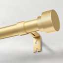Heavy Duty Curtain Rods for Windows 72 to 144 Inch, 1 Inch Adjustable Gold Curtain Rod with Easy Installation and Modern Design,Wall Mount (A1,Gold,30-150") 