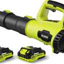 LEAPUL Leaf Blower Cordless, 21V Electric Leaf Blower with 22.0Ah Batteries & 1 Fast Charger, Lightweight Battery Powered Blower for Lawn Care, Patio Cleaning
