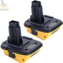 2-Pack DCA1820 Adapter Compatible with Dewalt 18V to 20V Adapter, Compatible with Dewalt 18V Cordless Drills, Circular Saw and Sanders, Fits New 20V Max Lithium Batteries DCB201 DCB203 DCB204 DCB206