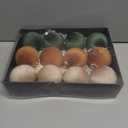 TonJin Christmas Tree Ornaments Velvet Balls 12 Pack, 3.15"/ 80mm Glitter Shatterproof Hanging Flocked Large Xmas Bulbs Decorations, Lightweight, 3 Colors Green Brown Neutral, Holiday Party Home Decor