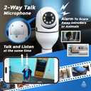 Security Camera, Two Way Talk 1080P HD Video WiFi Smart Camera, Indoor Outdoor Night Vision 360 Degree Motion Detection with SD Card (Pack of 2)