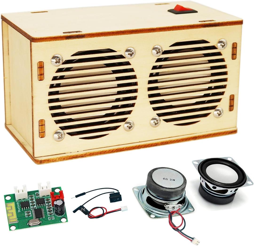 DIY Bluetooth Speaker Kit, Stem Projects for Kids Ages 8-12, Science STEM Kits for Kids Ages Teens (Wood)