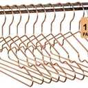 12.5" Rose Gold Shiny Steel Metal Wire Children's Baby Toddler Infant Hangers - 10 Pack Non-Slip Durable Space-Saving Baby Clothes Coat Hangers