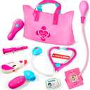 Doctor Kit for Toddlers 3-5 - Preschool Pretend Play Medical Kit with Stethoscope, Blood Pressure Cuff and Carrying Bag- Dress Up Toys for Kids Ages 3+ Years