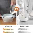 4-in-1 Baking Tools Set, Large Size, Flour Sifter, Egg Separator, Mixing Bowl, Dough Scraper, Multi-purpose Plastic Baking Tools for Making Pastry Biscuit, Space-Saving Bread Baking Tools,14.5