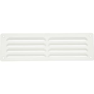 PATIKIL 12x3.5 Inch Aluminum Vent Cover, Screen Air Grille Ventilation Cover HVAC Louvered Grill for Home Kitchen Fireplace Bathroom Wall Ceiling, White
