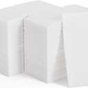 JOLLY CHEF 400 Pack Disposable Paper Napkins, Soft Bathroom Napkins Guest Disposable, 2-Ply White Paper Hand Towels for Halloween, Wedding, Thanksgiving