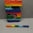 Sratte Rainbow Number Piata Multicolor Piata Small Birthday Party with Blindfold Stick and Confetti for Birthday Anniversary Cinco De Mayo Fiesta Party Decor(Number 5)