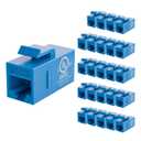 VCE UL-Listed CAT6 Keystone Coupler 25-Pack, Ethernet Coupler Female to Female, RJ45 Coupler for CAT6/CAT5e/CAT5, Keystone Jack, Blue