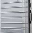 Samsonite Omni 2 28-Inch Large Checked Hardside Luggage with 360 Spinner Wheels - Scratch Resistant Hardshell - TSA Lock - Expandable Polycarbonate Shell for Lightweight Travel - Artic Silver