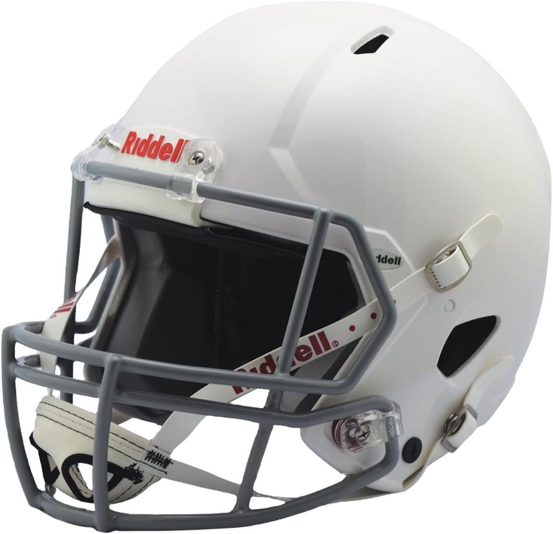 Riddell Victor Youth Football Helmet , White/ Gray, Medium