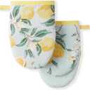 Martha Stewart Lemon Whimsy Mini Oven Mitt 2-Pack Set, Yellow, 5.5"X8"