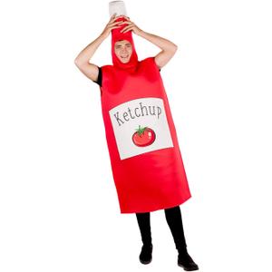 fun shack Ketchup Costume Red Food Funny Halloween Costumes One Size (FN4511-US)