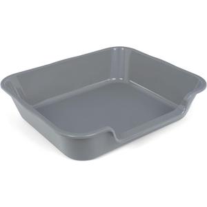 1 Pack Extra Large Dog Litter Box Pan Tray (ABS Material), Low Entry Jumbo Senior Litter Boxes for Multiple Kitten Big Cats, Pet Safe Indoor Dog Potty (Dark Gray, 24" L x 20" W)