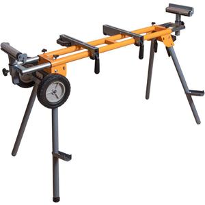 POWERTEC Portable Miter Saw Stand w/ Quick-release Mounting Brackets, 330Lbs Load Capacity, 8" Wheels and 3-Prong Tripple Outlets, Folding Design for Easy Storage in Garage - Orange (MT4000V)