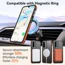 BENTOBEN for Samsung Galaxy A17 Case, [Compatible with MagSafe] Slim Thin Translucent Matte Back Samsung A17 Phone Case Women Men Cute Anti-Slip Shockproof Magnetic Cover for Galaxy A17, Black/Orange